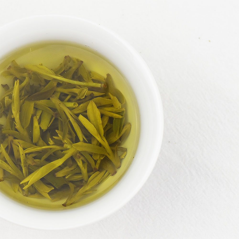 West Lake Dragon Well Tea (Longjing) Brewed