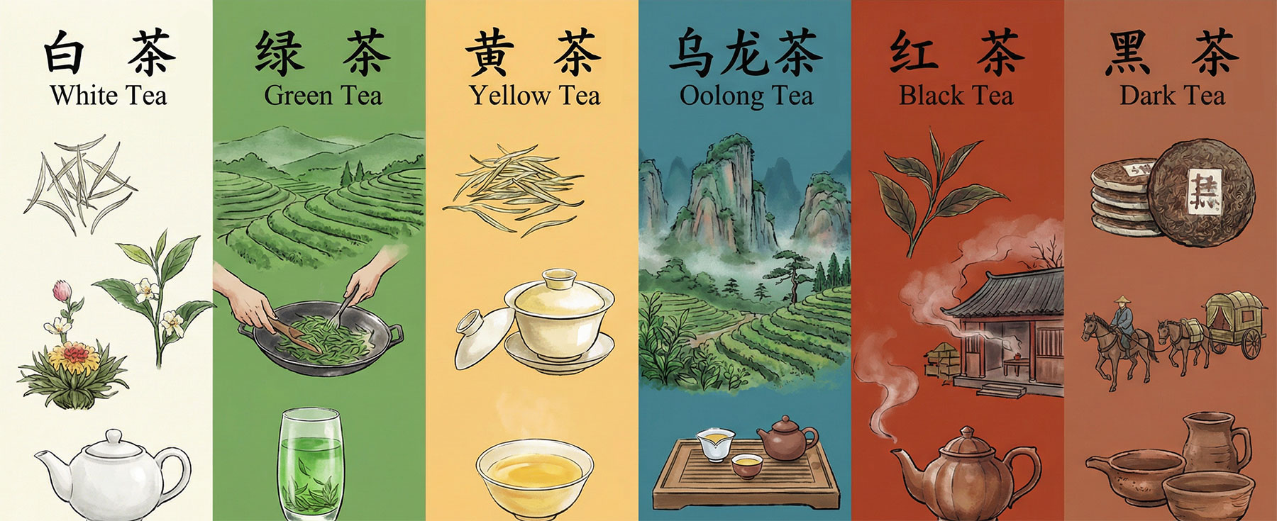 Types of Chinese Tea: A Complete Guide to China's Six Major Tea Categories