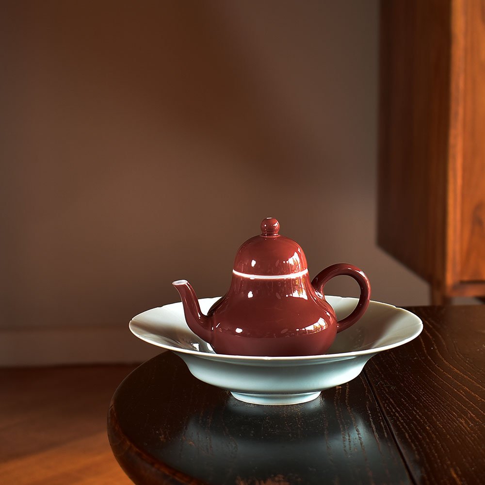 Carmine Red Si Ting Tea Top