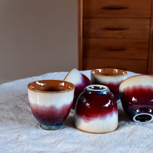 Handmade Wood Fired Kiln Altered Red Tea Cup in Australia - Hey China