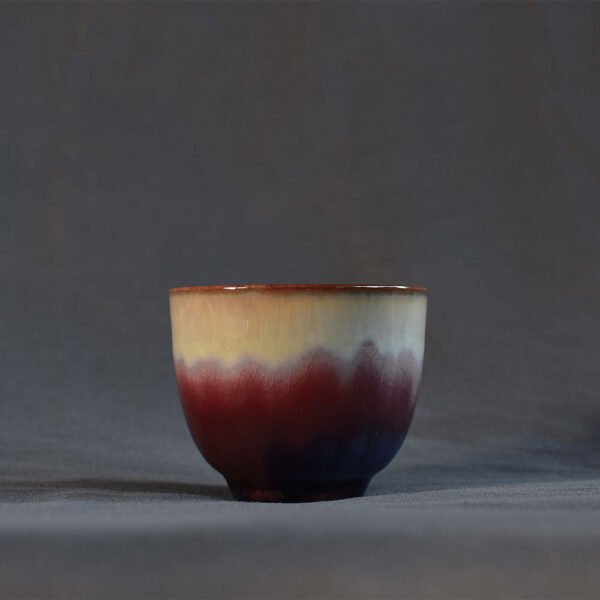 Handmade Wood Fired Kiln Altered Red Tea Cup