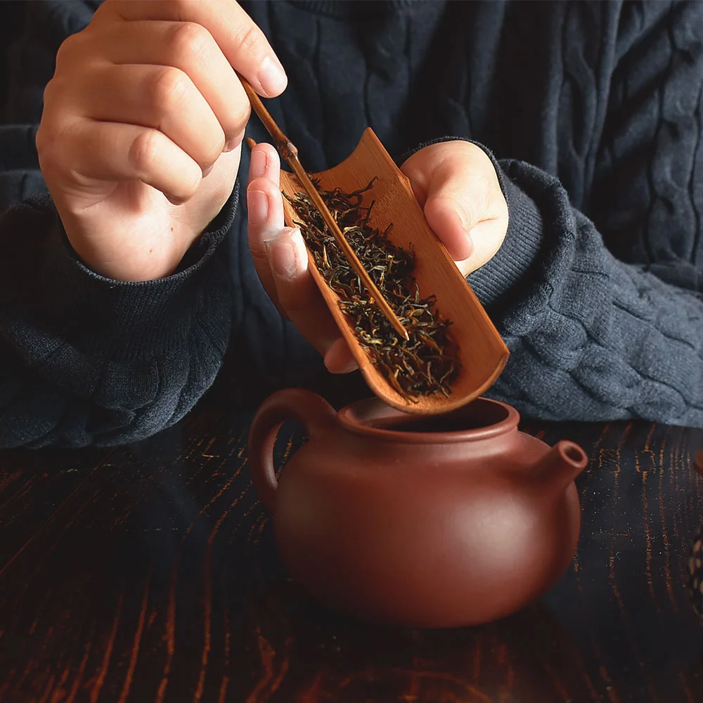 Zen-style Vintage Carbonized Tea Scoop Tea Needle