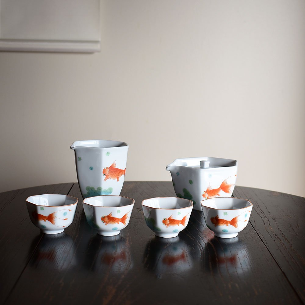 Goldfish Octagonal Teapot Set