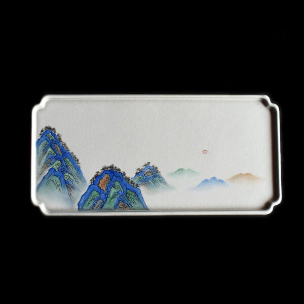 Hand Painted Ruyao Mountains Tea Tray