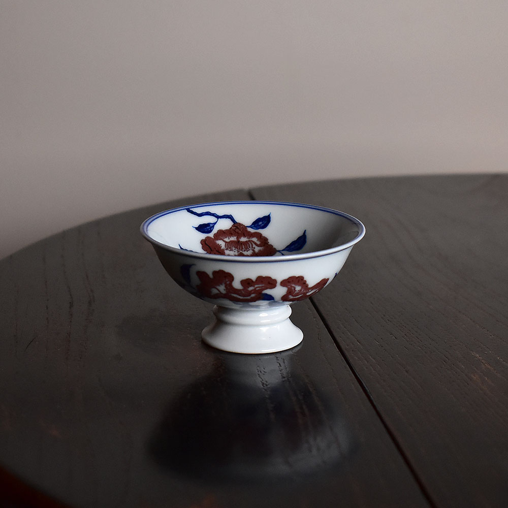 青花釉里红高脚杯_澳洲网上购买_Hey China