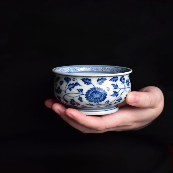 Blue and White Lotus Motif Master Master Teacup