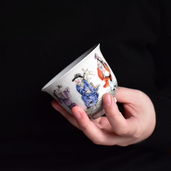 Eight Immortals Crossing the Sea Vintage Teacup