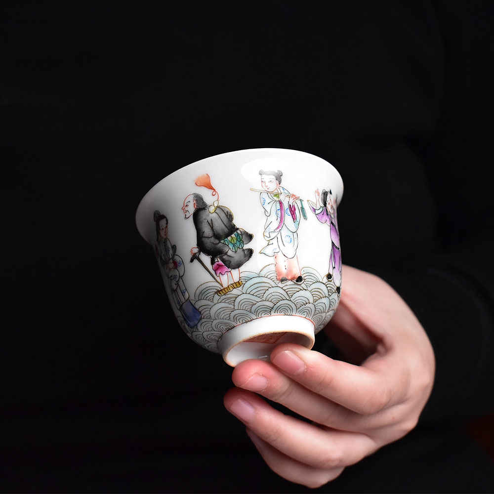 八仙過海老式品茗杯