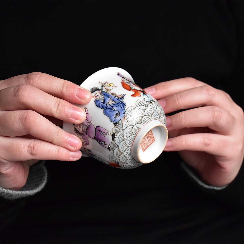 八仙過海老式品茗杯