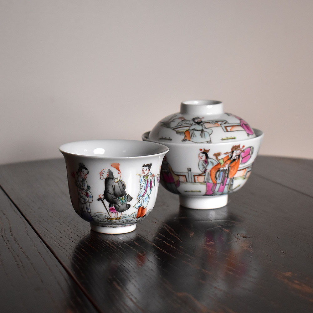 八仙過海老式品茗杯