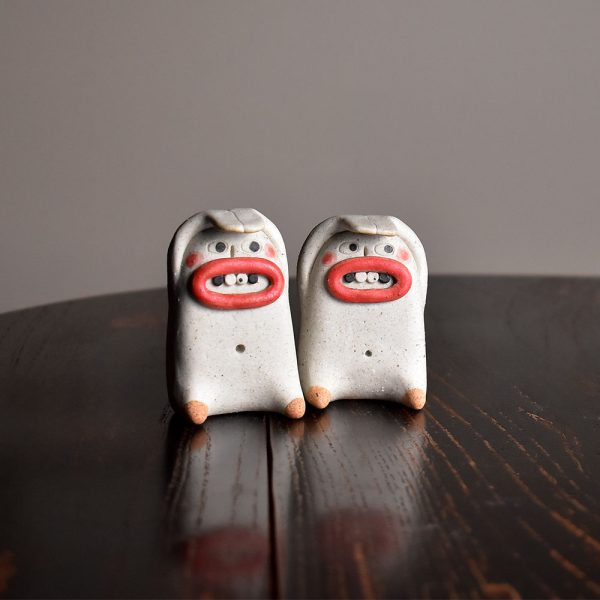 Hand-Pinched Toothy Figurines